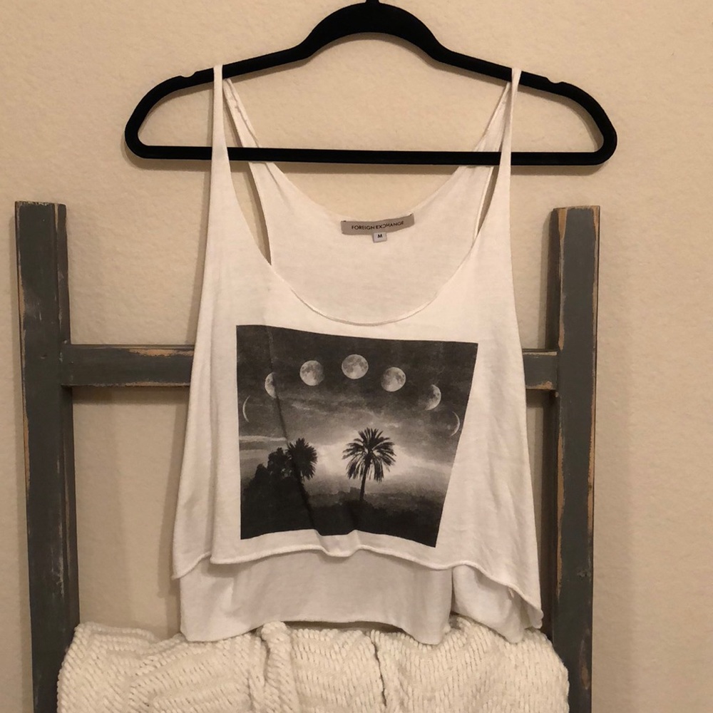 Foreign Exchange white crop top